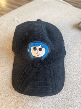 Coraline Black Corduroy Cap